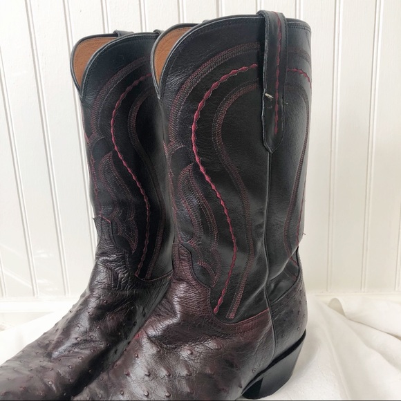 EUC Lucchese Montana full ostrich men’s boots - Picture 2 of 8